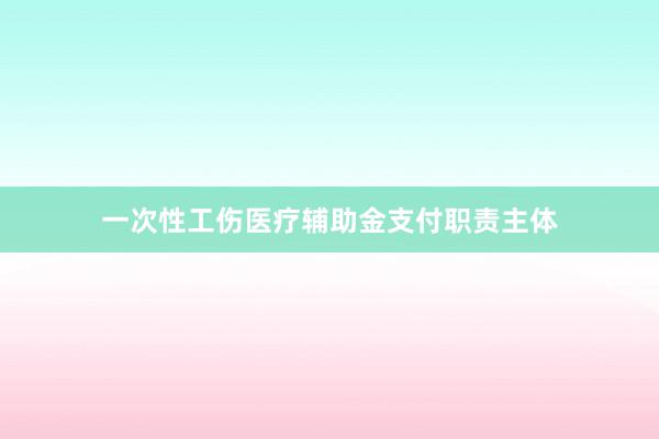 一次性工伤医疗辅助金支付职责主体